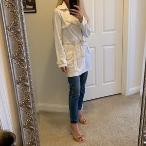 White Trenchcoat soft size S great for Florida winter or spring